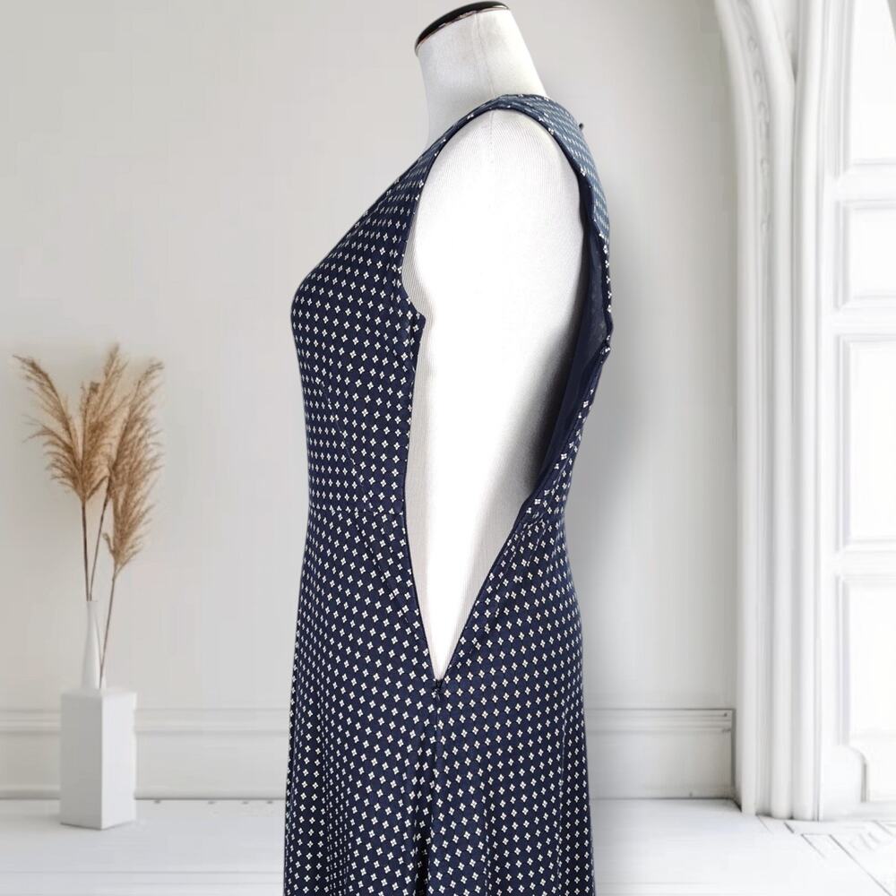 Weekend Max Mara NWT Navy Fit Flare Midi Dress Stretch Jersey Size S - Picture 5 of 16